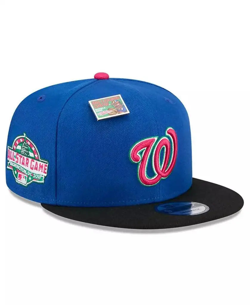 New Era | Men's Royal/Black Washington Nationals Watermelon Big League Chew Flavor Pack 9FIFTY Snapback Hat New Era | Men's Royal/Black Washington Nationals Watermelon Big League Chew Flavor Pack 9FIFTY Snapback Hat